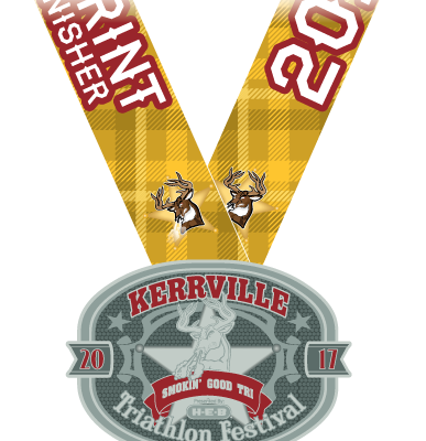 2017 kerrville triathlon sprint triathlon finisher medal